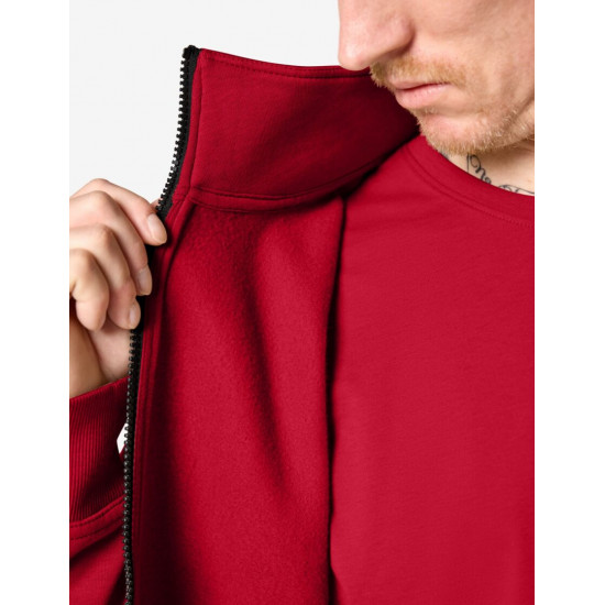 Eugen, sweater met rits, rood