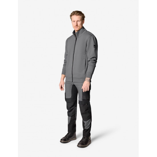 Eugen, sweater met rits, grijs Eugen, sweater met rits, grijs