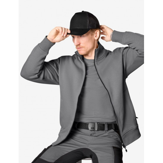 Eugen, sweater met rits, grijs Eugen, sweater met rits, grijs