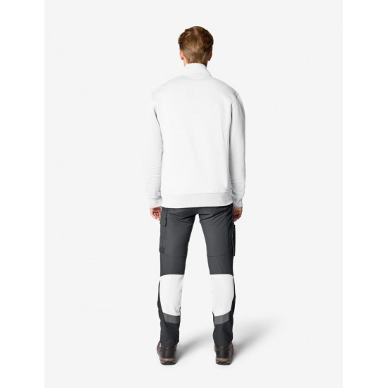 Eugen, sweater met rits, wit Eugen, sweater met rits, wit
