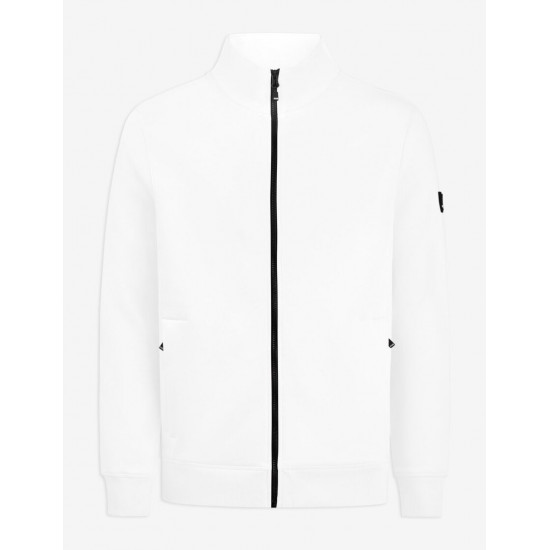 Eugen, sweater met rits, wit Eugen, sweater met rits, wit