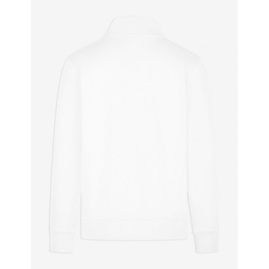 Eugen, sweater met rits, wit Eugen, sweater met rits, wit