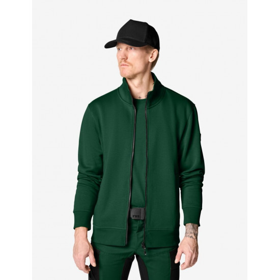 Eugen, sweater met rits, groen