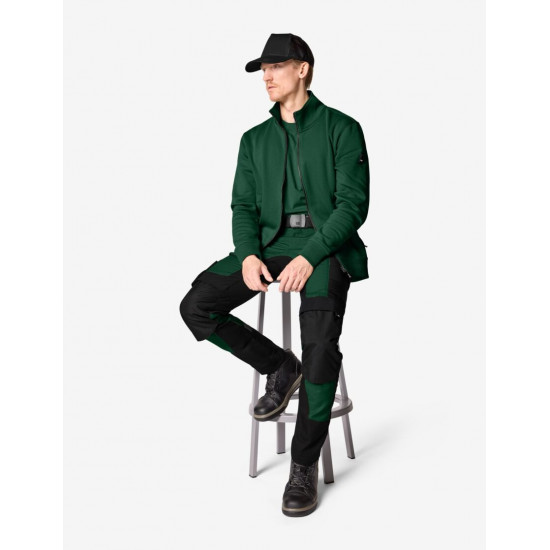 Eugen, sweater met rits, groen