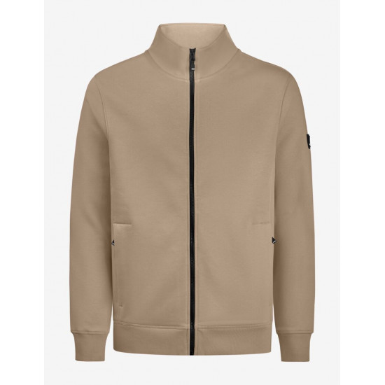 Eugen, sweater met rits, beige