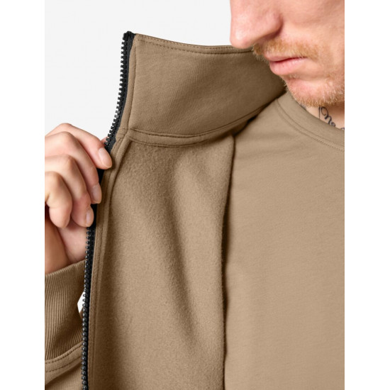 Eugen, sweater met rits, beige
