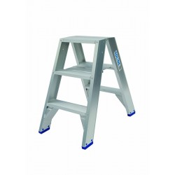 Solide dubbele trap aluminium 2 x 3 treden