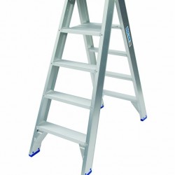 Solide dubbele trap aluminium 2 x 5 treden