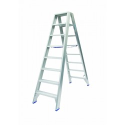 Solide dubbele trap aluminium 2 x 8 treden