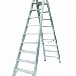 Solide dubbele trap aluminium 2 x 10 treden