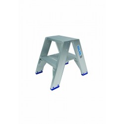 Solide dubbele trap aluminium 2 x 2 treden