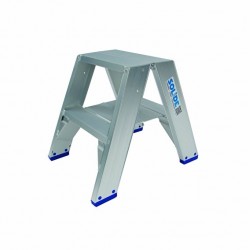 Solide dubbele trap aluminium 2 x 2 treden