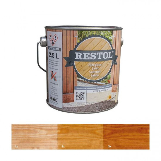 Restol houtolie zijdeglans (5 Ltr.) bruin-naturel