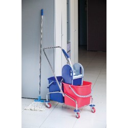 Vero mopwagen met 2 emmers verchroomd onderstel 56388 Vero mopwagen met 2 emmers verchroomd onderstel 56388