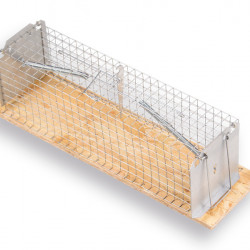 Luna Rattenvangkooi met 2 ingangen 35 x 9 x 9 cm. en houten bodem