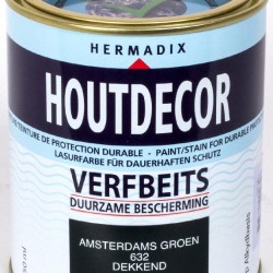 Hermadix Houtdecor Verfbeits (750 ml.) Kleur: 632 amsterdams groen