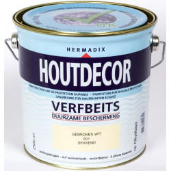 Hermadix Houtdecor Verfbeits (2,5 Ltr.) 601 gebroken wit