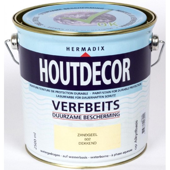 Hermadix Houtdecor Verfbeits (2,5 Ltr.) 602 zandgeel