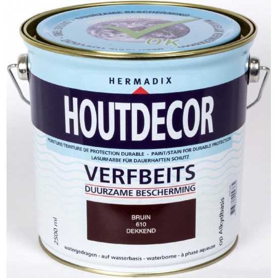 Hermadix Houtdecor Verfbeits (2,5 Ltr.) 610 bruin