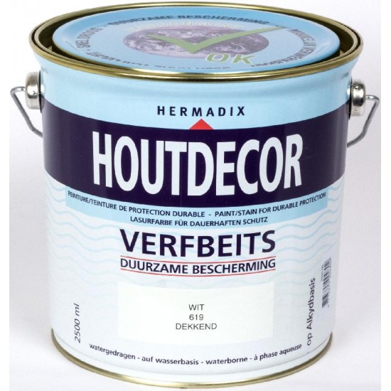 Hermadix Houtdecor Verfbeits (2,5 Ltr.) 619 wit