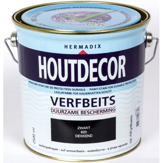 Hermadix Houtdecor Verfbeits (2,5 Ltr.) 620 zwart