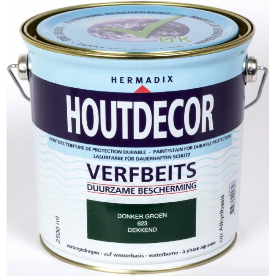 Hermadix Houtdecor Verfbeits (2,5 Ltr.) 623 donker groen