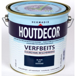 Hermadix Houtdecor Verfbeits (2,5 Ltr.) 627 blauw Hermadix Houtdecor Verfbeits (2,5 Ltr.) 627 blauw