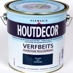 Hermadix Houtdecor Verfbeits (2,5 Ltr.) 627 blauw