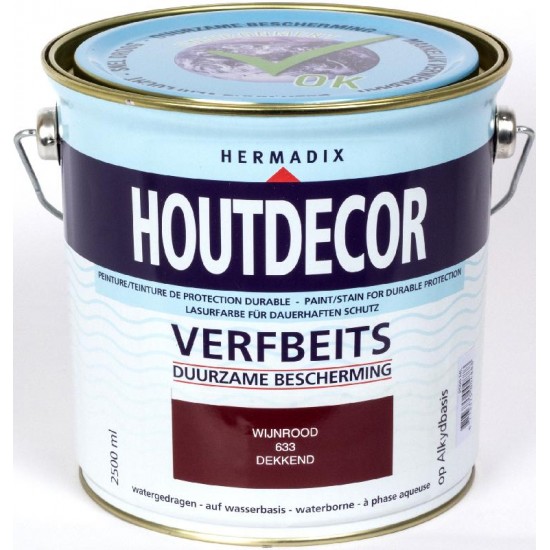 Hermadix Houtdecor Verfbeits (2,5 Ltr.) 633 wijnrood