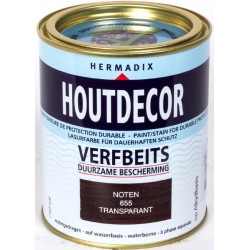 Hermadix Houtdecor transparante beits 655 (750 ml.) noten