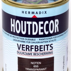 Hermadix Houtdecor transparante beits 655 (750 ml.) noten