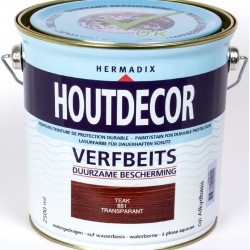 Hermadix Houtdecor transparante beits (2,5 Ltr.) 651 teak