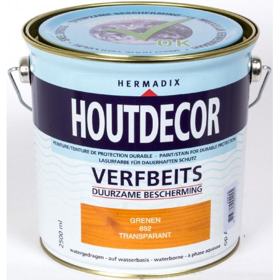 Hermadix Houtdecor transparante beits (2,5 Ltr.) 652 grenen