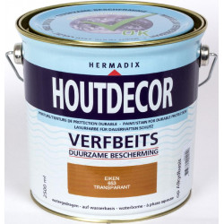 Hermadix Houtdecor transparante beits (2,5 Ltr.) 653 eiken Hermadix Houtdecor transparante beits (2,5 Ltr.) 653 eiken