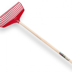 Bladhark fiskars rood met houten steel 150x2,4 cm
