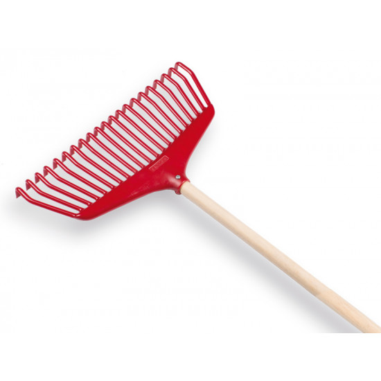 Bladhark fiskars rood met houten steel 150x2,4 cm Bladhark fiskars rood met houten steel 150x2,4 cm