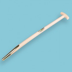 Rieksteel 85 cm. met veerbus voor vork met stift (Engelse kruk)
