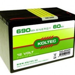 Koltec batterij 12V-60Ah Alkaline klein (voorraad)
