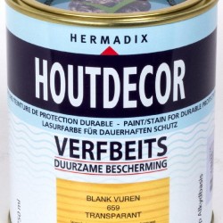 Hermadix Houtdecor transparante beits 659 (750 ml.) blank vuren
