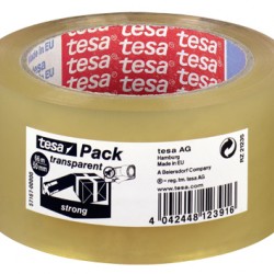 Tesa verpakkingstape (transparant) 50 mm. x 66 mtr.