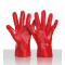 Werkhandschoenen PVC kort (rood)