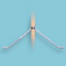 Steelklem / stokhouder groot (28 mm.)