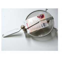 Metaltex appelmoeszeef (metaal) met houten klos 20 cm.