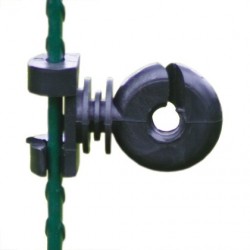 Koltec klem-isolator (klemfix) kunststof (zwart) voor veerstalen paal