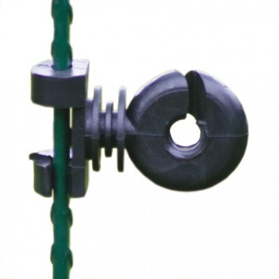 Koltec klem-isolator (klemfix) kunststof (zwart) voor veerstalen paal