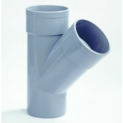 PVC T-stuk 40 mm 2 mof/1 spie 45° LV PVC T-stuk 40 mm 2 mof/1 spie 45° LV