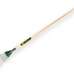 Bladhark Bulldog springbok 8 tands met gelakte steel 135 cm.