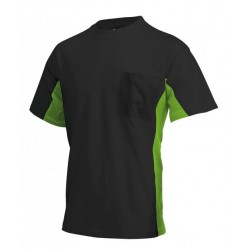 Tricorp T-shirt Bi-Color Borstzak zwart-lime (TT2000) Maat: XS