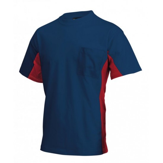 Tricorp T-shirt Bi-Color Borstzak navy-rood (TT2000) Maat: XS