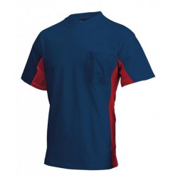 Tricorp T-shirt Bi-Color Borstzak navy-rood (TT2000) Maat: XXXL